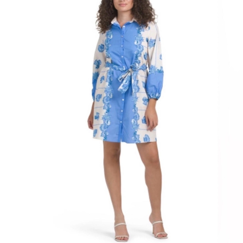 Tuckernuck’s CELINA MOON Seashell Dress S Midi Beach Resort Luxury Vacation - Picture 2 of 13